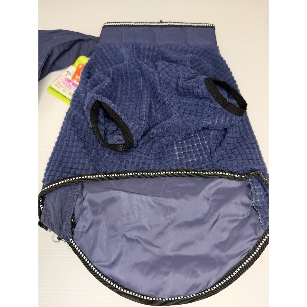 Top Paw Dog Coat Size Medium Lightweight Packable Navy Blue Reflective NWT - Picture 5 of 5